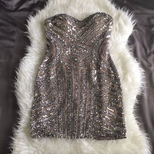 Scala strapless sequin dress